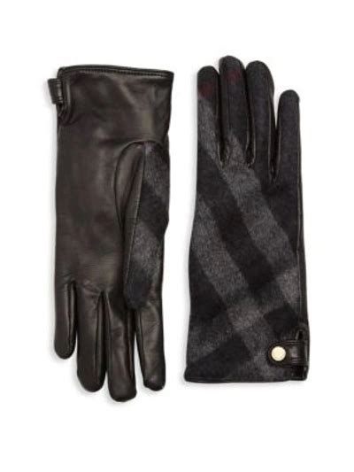 burberry charlotte gloves|Check Wool Gloves in Charcoal .